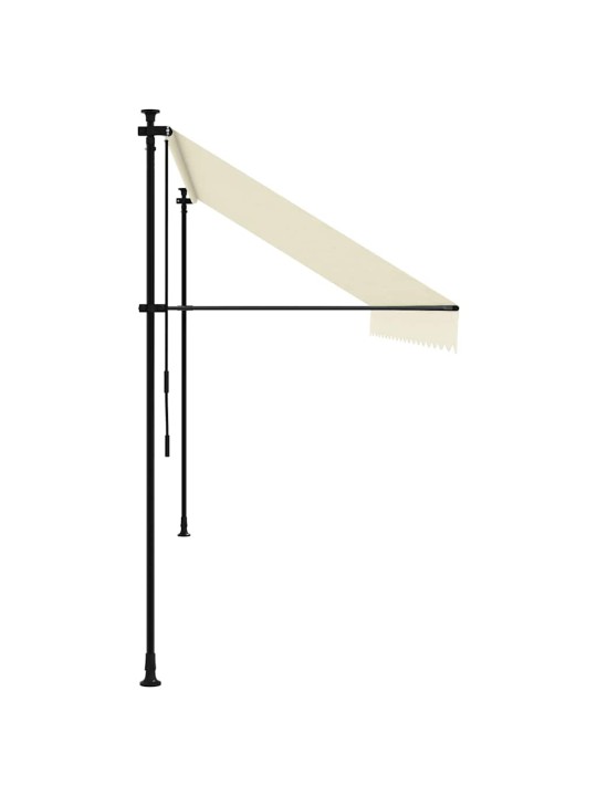 Izvelkama markīze, 400x150 cm, krēmkrāsas, audums, tērauds