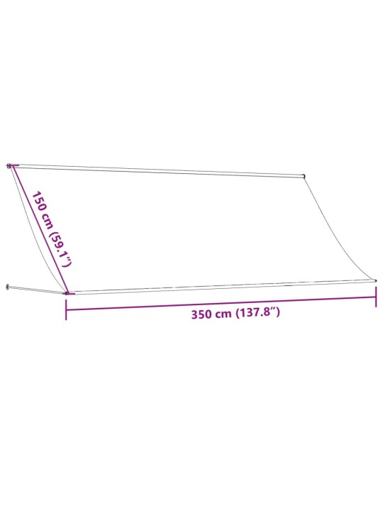 Izvelkama markīze, 350x150 cm, antracītpelēka, audums, tērauds