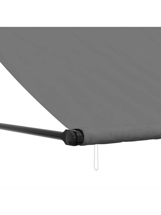 Izvelkama markīze, 400x150 cm, antracītpelēka, audums, tērauds