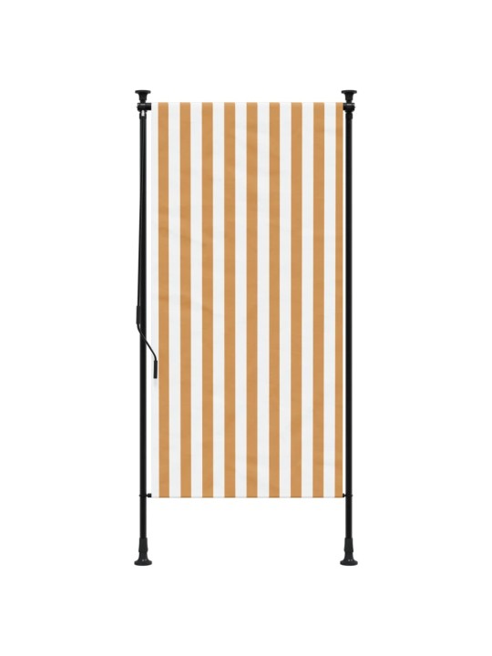 Āra ruļļu žalūzija, 100x270 cm, oranža, balta, audums, tērauds