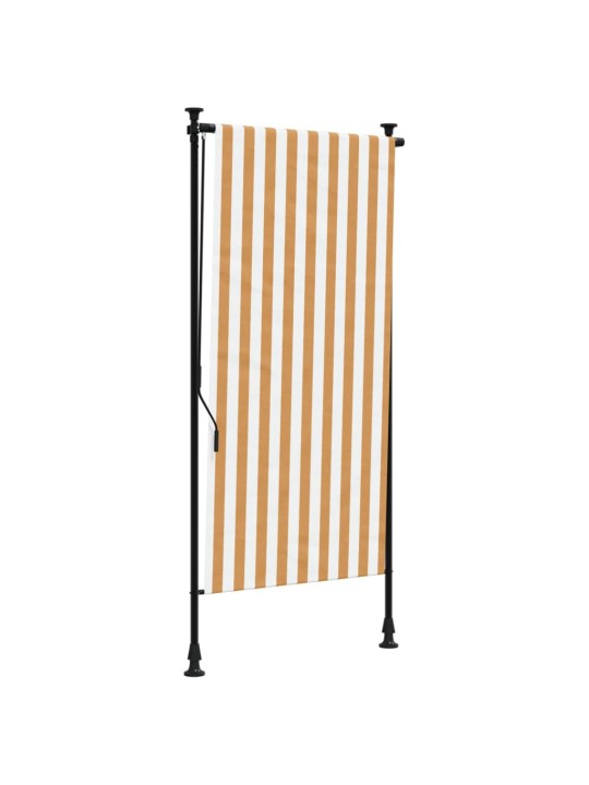 Āra ruļļu žalūzija, 120x270 cm, oranža, balta, audums, tērauds