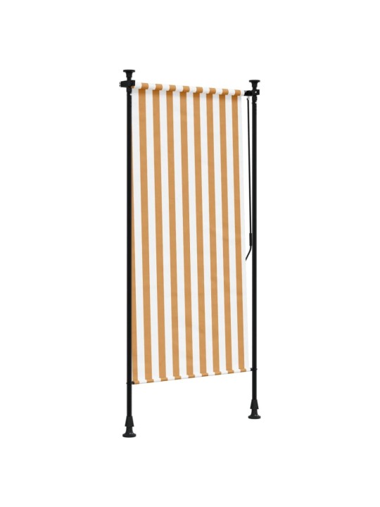 Āra ruļļu žalūzija, 120x270 cm, oranža, balta, audums, tērauds