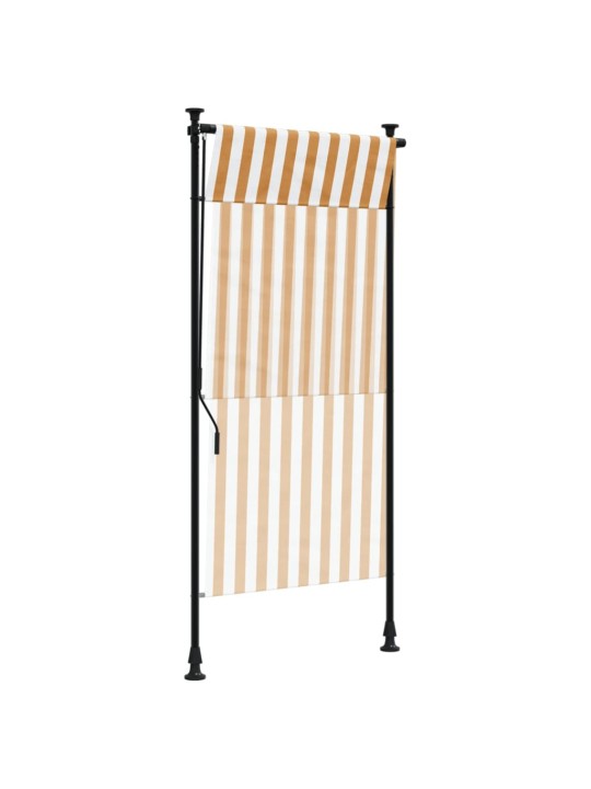 Āra ruļļu žalūzija, 120x270 cm, oranža, balta, audums, tērauds