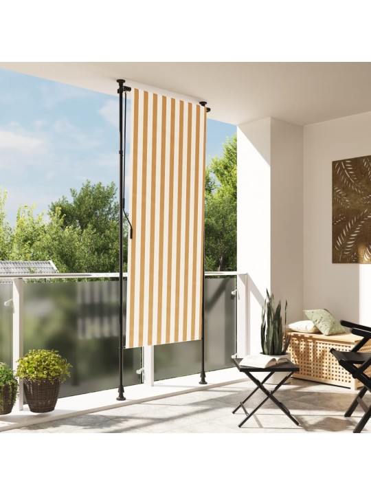 Āra ruļļu žalūzija, 120x270 cm, oranža, balta, audums, tērauds