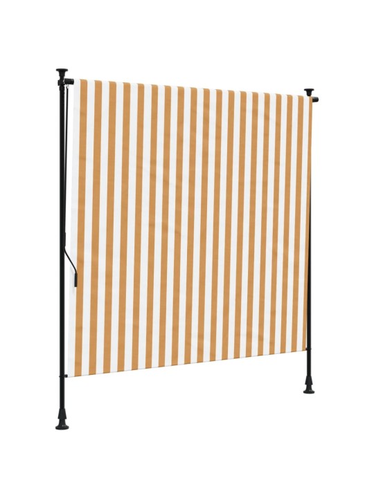Āra ruļļu žalūzija, 150x270 cm, oranža, balta, audums, tērauds