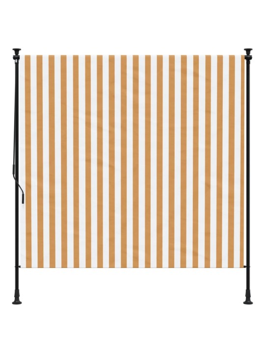 Āra ruļļu žalūzija, 150x270 cm, oranža, balta, audums, tērauds