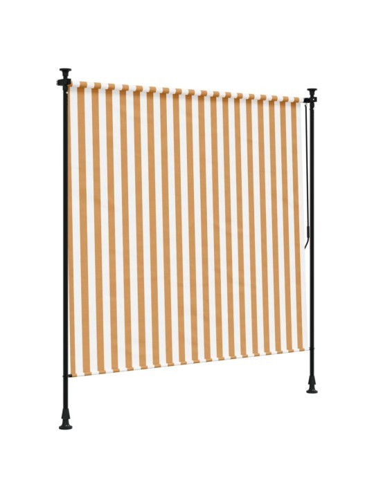 Āra ruļļu žalūzija, 150x270 cm, oranža, balta, audums, tērauds