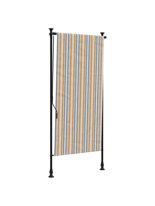 Āra ruļļu žalūzija, 120x270cm, dzeltena, balta, audums, tērauds