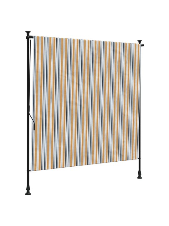 Āra ruļļu žalūzija, 150x270cm, dzeltena, balta, audums, tērauds
