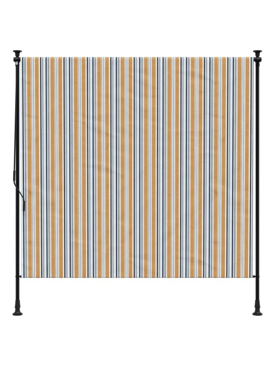 Āra ruļļu žalūzija, 150x270cm, dzeltena, balta, audums, tērauds