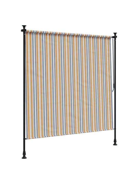 Āra ruļļu žalūzija, 150x270cm, dzeltena, balta, audums, tērauds