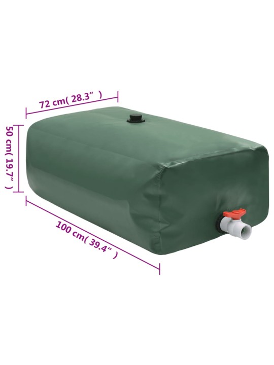Ūdens tvertne ar krānu, saliekama, 360 l, pvc