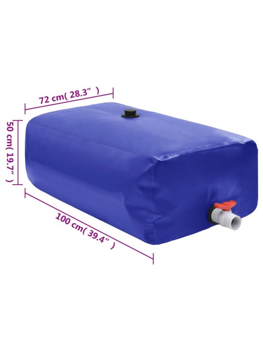 Ūdens tvertne ar krānu, saliekama, 360 l, pvc