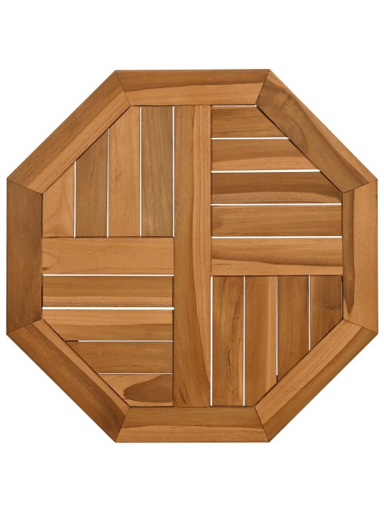 Galda virsma, 50x50x2,5 cm, masīvs tīkkoks, astoņstūra forma