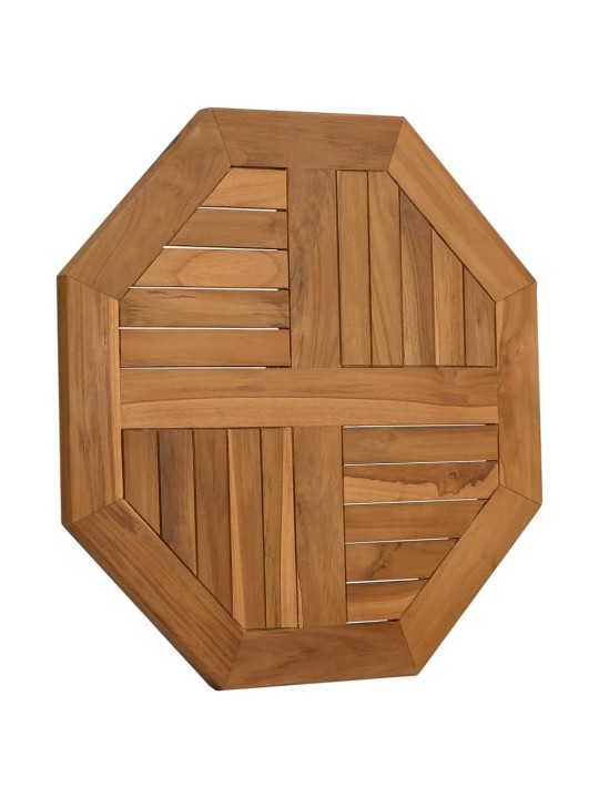 Galda virsma, 60x60x2,5 cm, masīvs tīkkoks, astoņstūra forma