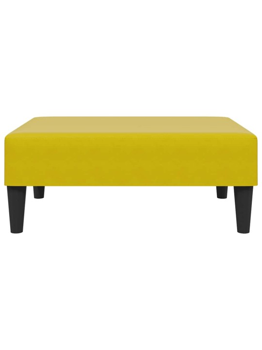 2-vietīgs dīvāngulta ar spilveniem un kāju krēslu yellow velvet