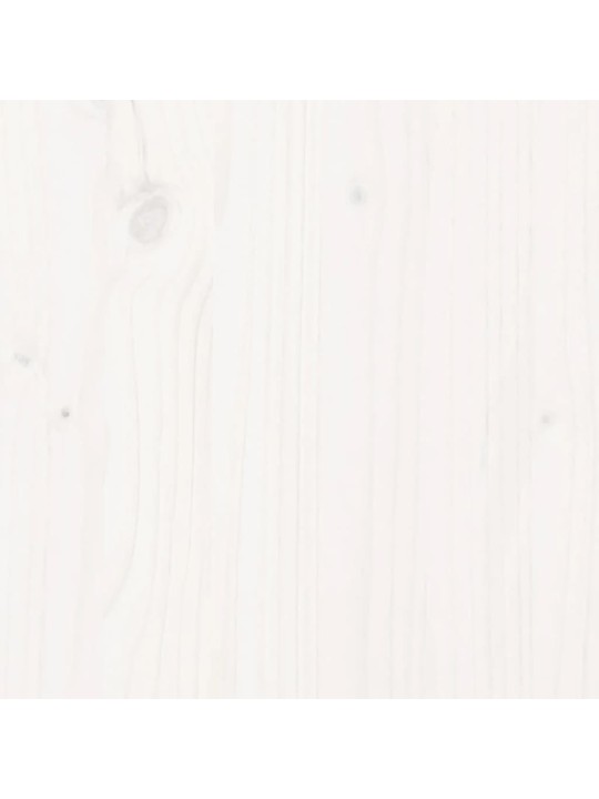 Sauļošanās zvilnis, balts, 205x110x31,5 cm, priedes masīvkoks