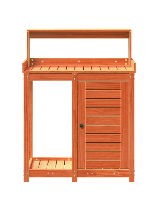 Stādīšanas galds ar plauktiem, 82,5x50x109,5 cm, priedes koks