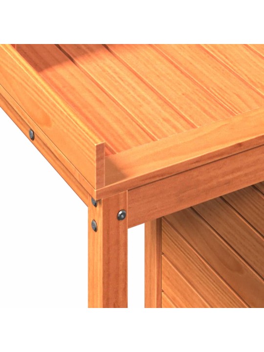 Stādīšanas galds ar plauktiem, 82,5x50x109,5 cm, priedes koks