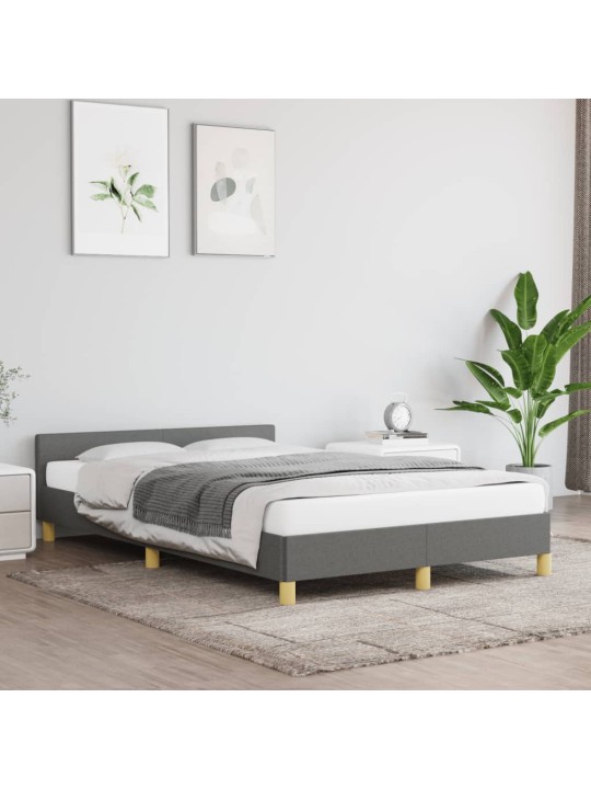 Gultas rāmis bez matrača tumši pelēks 120x190 cm audums