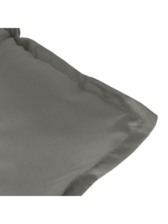 Dārza krēslu spilveni, 4 gab., tumši pelēki, 120x50x7cm, audums
