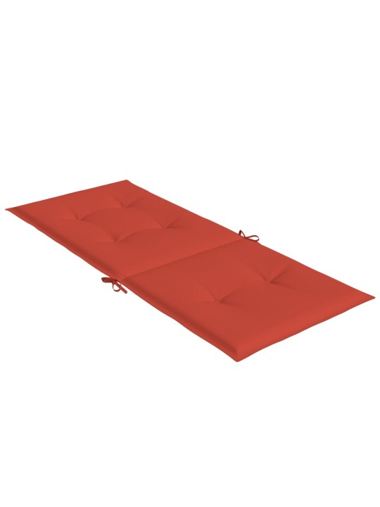 Dārza krēslu spilveni, 6 gab., sarkani, 120x50x4 cm, audums