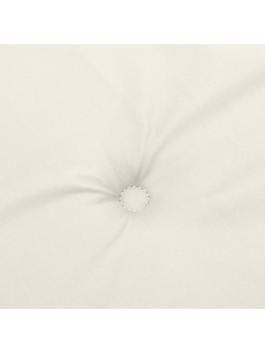 Dārza krēslu spilveni, 4 gab., krēmkrāsa, 100x50x4 cm, audums