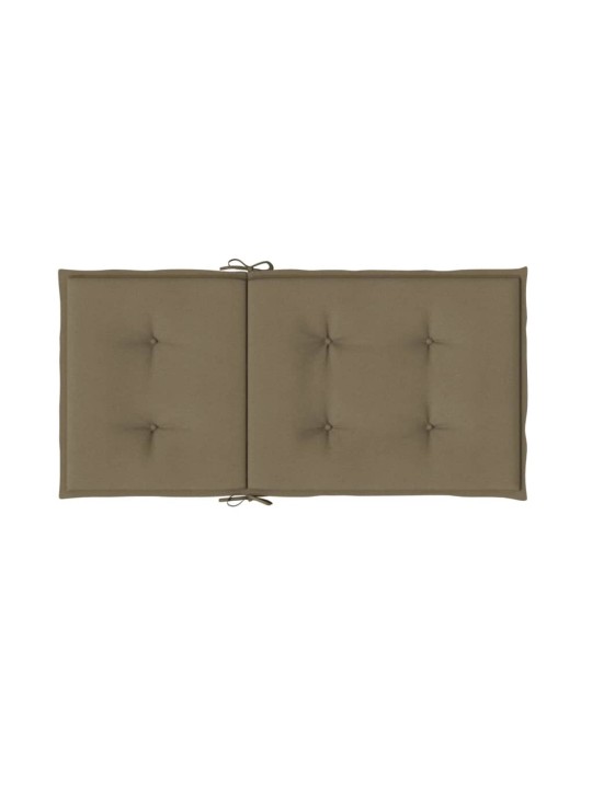 Dārza krēslu spilveni, 4 gab., pelēkbrūni, 100x50x4 cm, audums