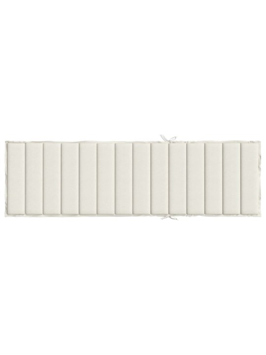 Sauļošanās krēsla matracis, 200x60x4 cm, audums, krēmkrāsas