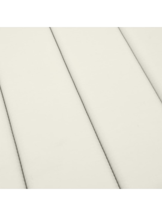 Sauļošanās krēsla matracis, 200x60x4 cm, audums, krēmkrāsas