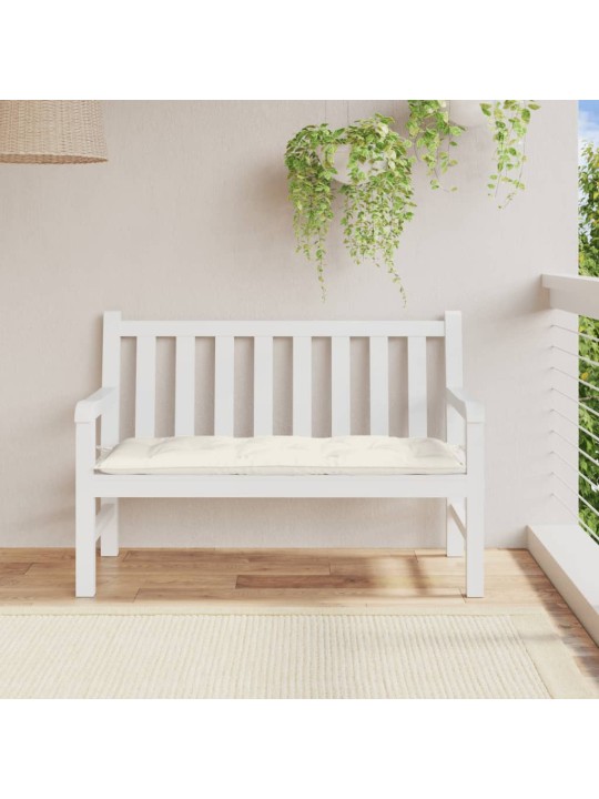 Dārza sola matracis, 120x50x7 cm, audums, krēmkrāsas