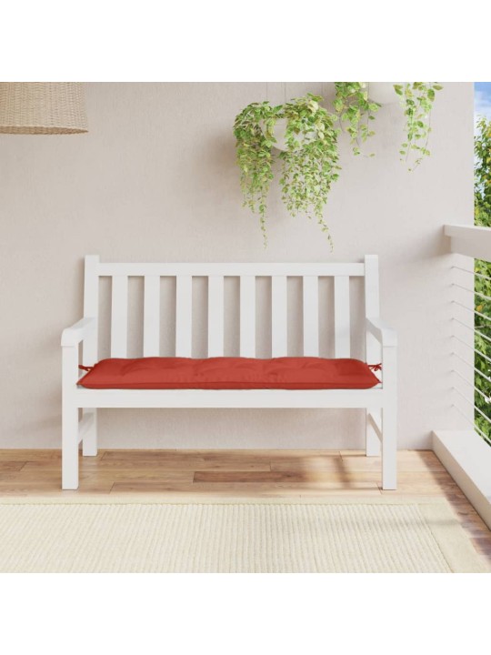 Dārza sola matracis, 120x50x7 cm, audums, sarkans