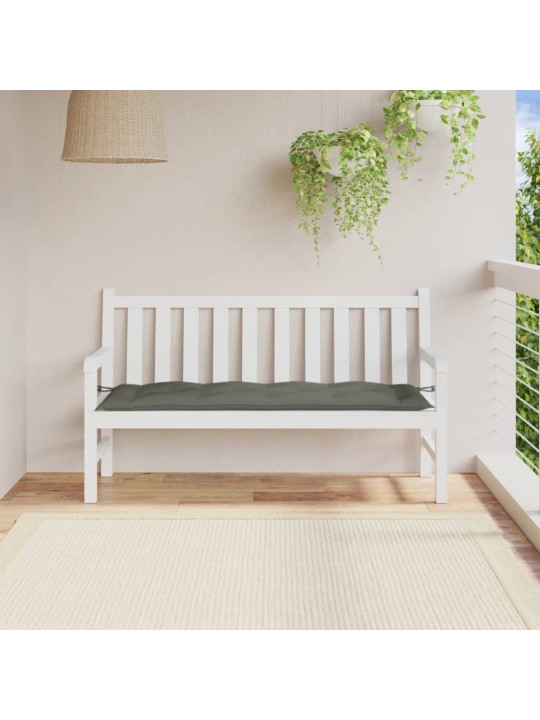Dārza sola matracis, 150x50x7 cm, audums, tumši pelēks