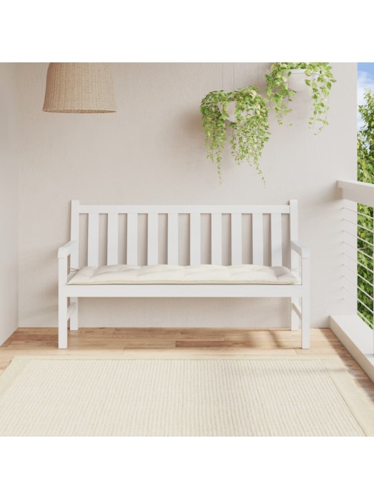 Dārza sola matracis, 150x50x7 cm, audums, krēmkrāsas
