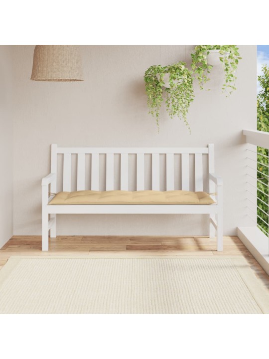 Dārza sola matracis, 150x50x7 cm, audums, bēšs