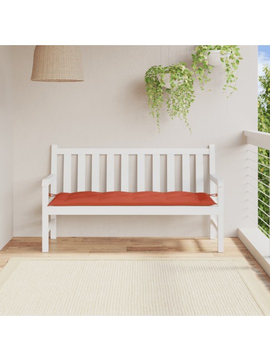 Dārza sola matracis, 150x50x7 cm, audums, sarkans