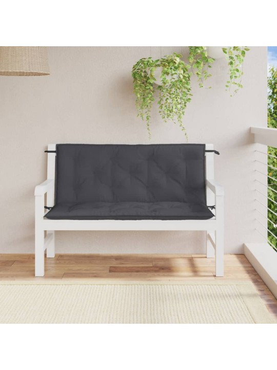 Dārza sola matrači, 2 gab., 120x50x7 cm, audums, antracītpelēks