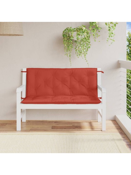 Dārza sola matrači, 2 gab., 120x50x7 cm, audums, sarkans