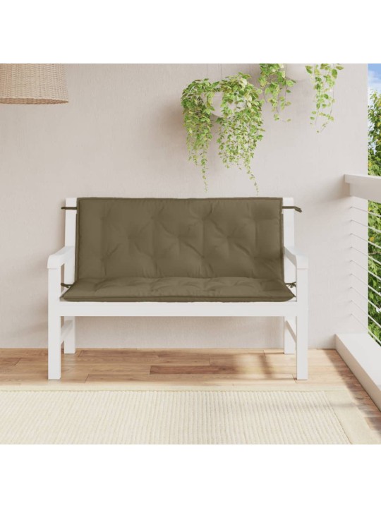 Dārza sola matrači, 2 gab., 120x50x7 cm, audums, pelēkbrūns