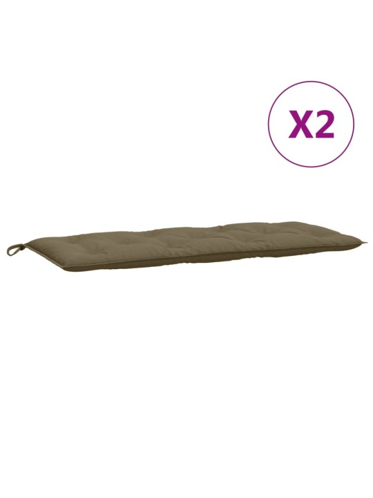 Dārza sola matrači, 2 gab., 120x50x7 cm, audums, pelēkbrūns