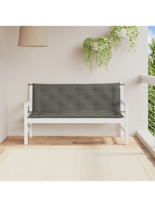 Dārza sola matrači, 2 gab., tumši pelēks, 150x50x7 cm, audums