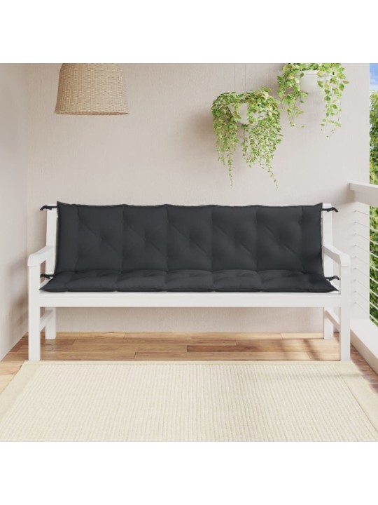 Dārza sola matrači, 2 gab., 180x50x7 cm, audums, antracītpelēks