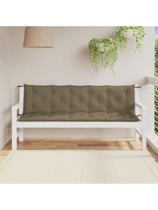 Dārza sola matrači, 2 gab., 180x50x7 cm, audums, pelēkbrūns