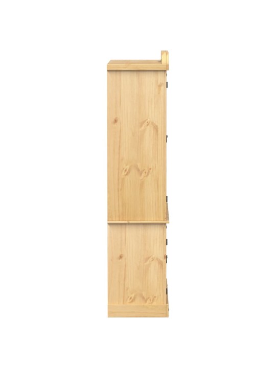 Skapis ar stikla durvīm corona, 103,5x42x180 cm, priedes koks