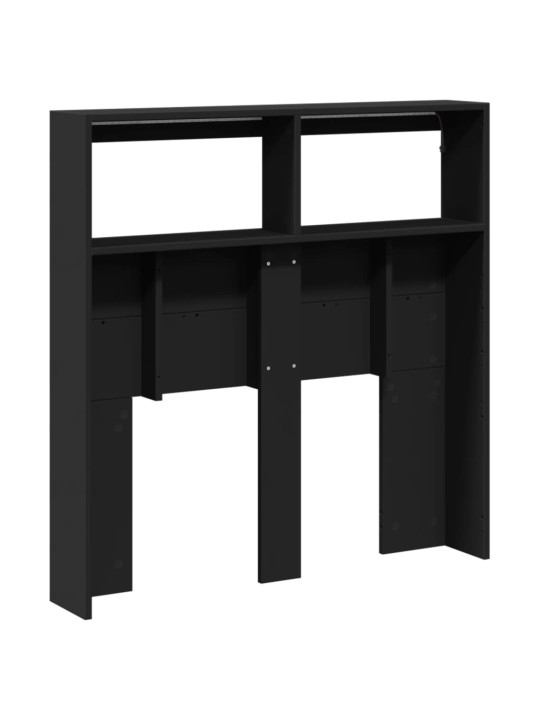 Galvgaļa skapis ar led, melns, 100x17x102 cm