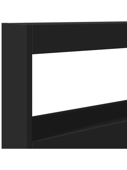 Galvgaļa skapis ar led, melns, 120x17x102 cm