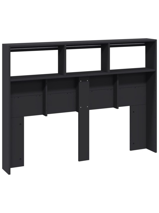 Galvgaļa skapis ar led, melns, 140x17x102 cm