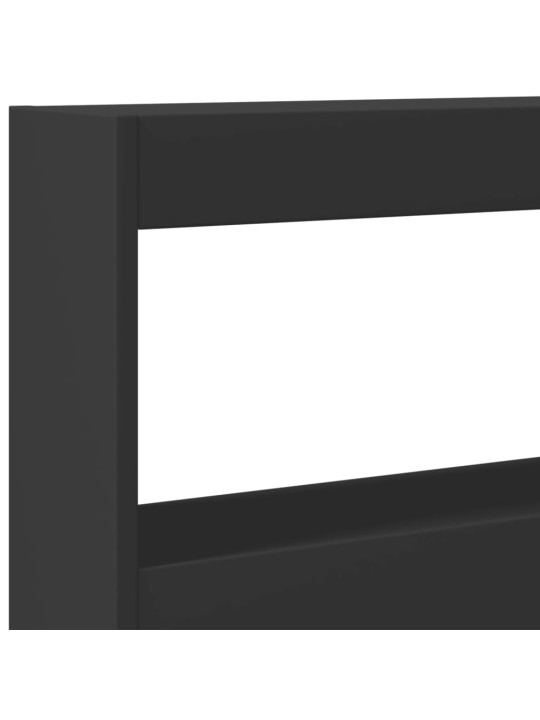 Galvgaļa skapis ar led, melns, 200x17x102 cm