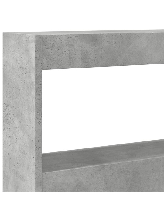 Galvgaļa skapis ar led, betona pelēks, 200x17x102 cm