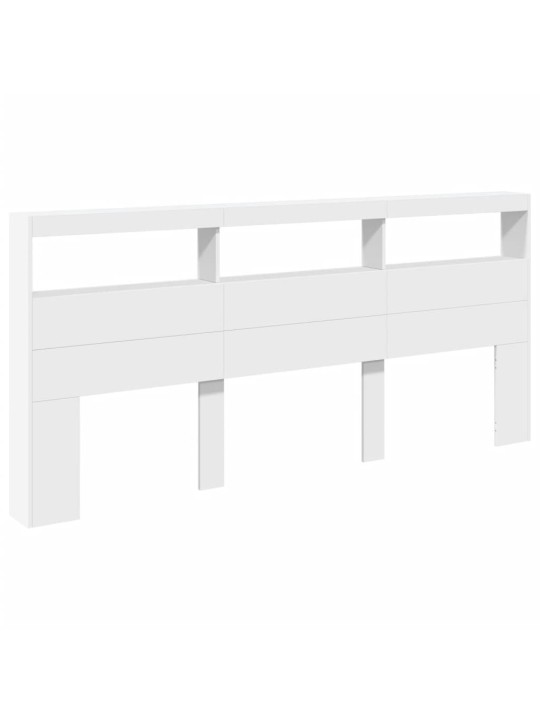 Galvgaļa skapis ar led, balts, 220x17x102 cm